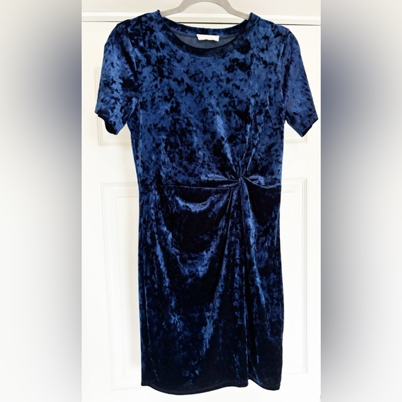 Sage Dresses & Skirts - NWT Sage The Label Navy Crushed Velvet Dress